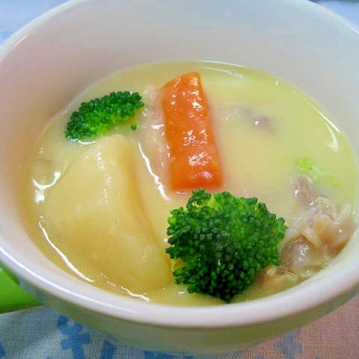 圧力鍋でホクホク~☆大きめ野菜のチーズシチュー